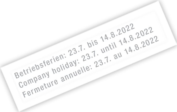 Betriebsferien